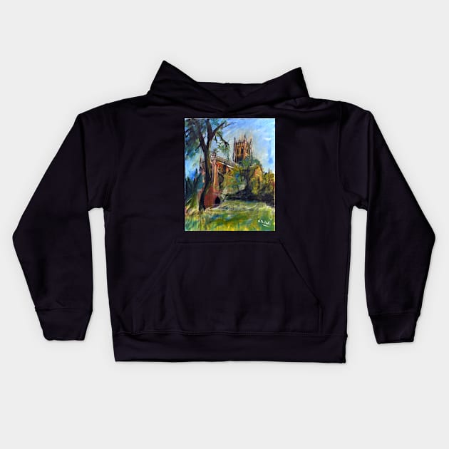 Worcester Cathedral Kids Hoodie by adam-bullock